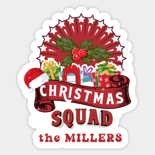 Christmas Family Squad  the Millers Sticker by HomeCoquette